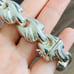 Super heavy IBB 925 Italy modernist bracelet