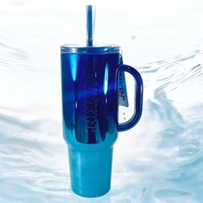 Rare DUNKIN Stainless Steel Tumbler 40 oz Metallic Blue 2025