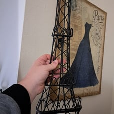 25 Black Metal Eiffel Tower Wall Hanging Decor Art Sculpture Paris France