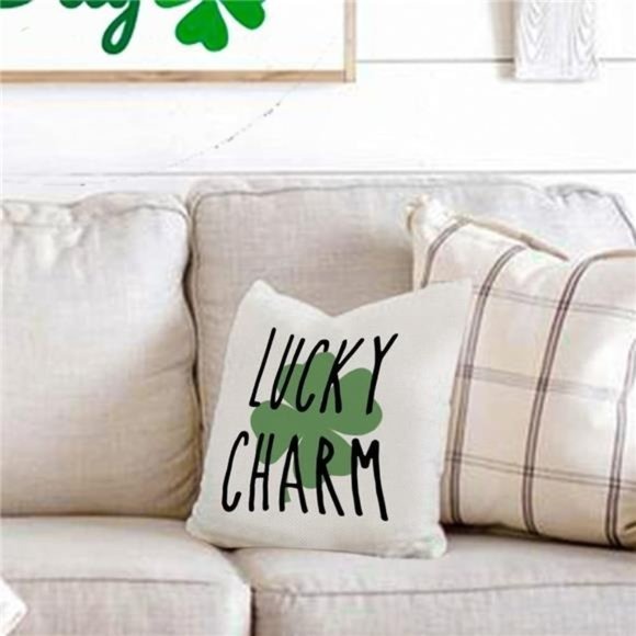Buffalo Plaid St Patricks Day Pillow Covers 18x18 Set of 4 St Patricks Day
