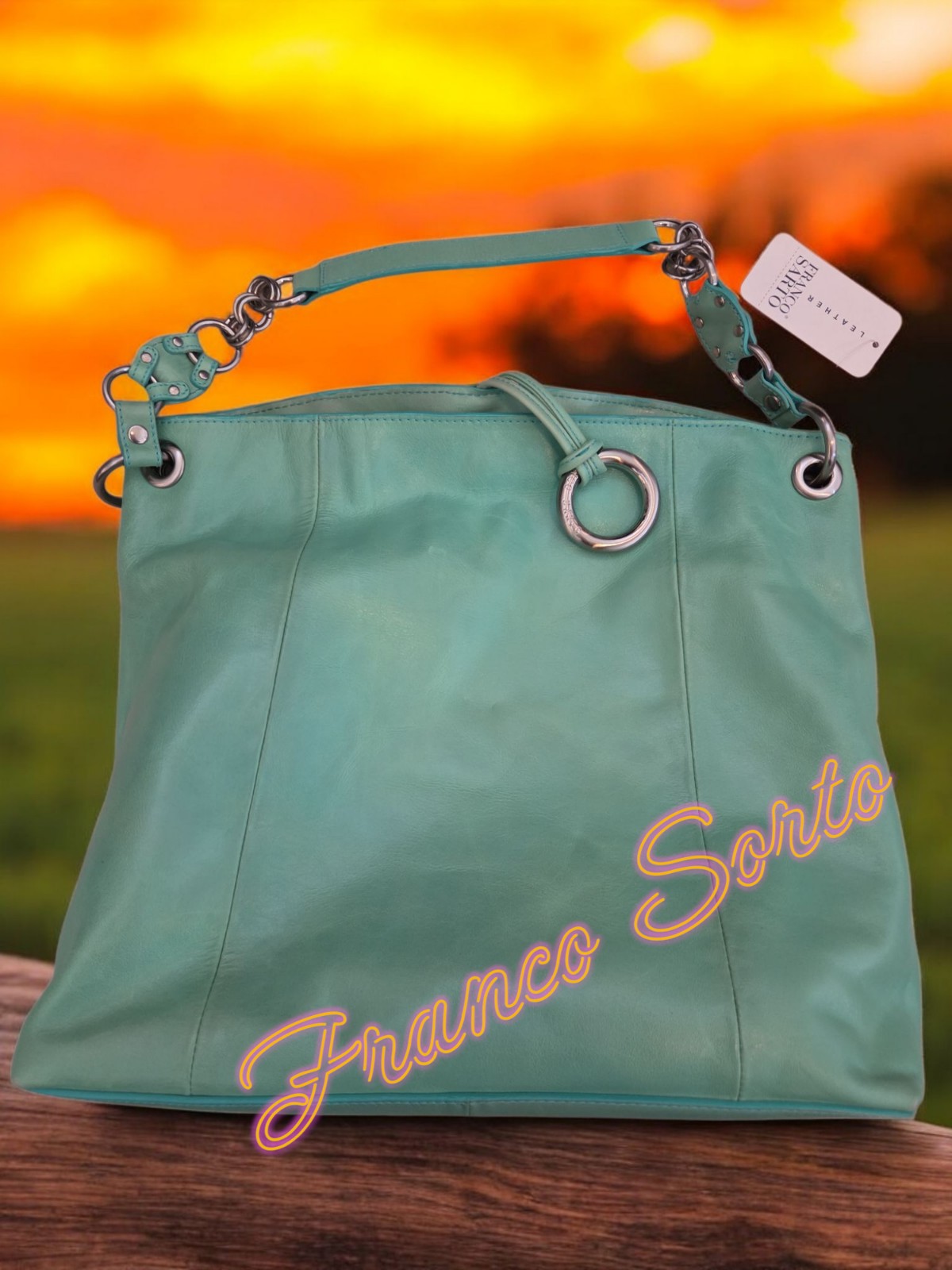 New leather Franco Sarto vintage large purse handbag tote