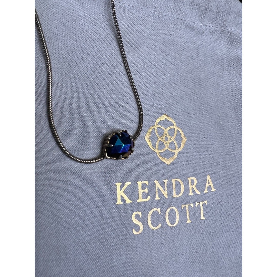 Kendra Scott Cobalt Dichroic Glass Necklace