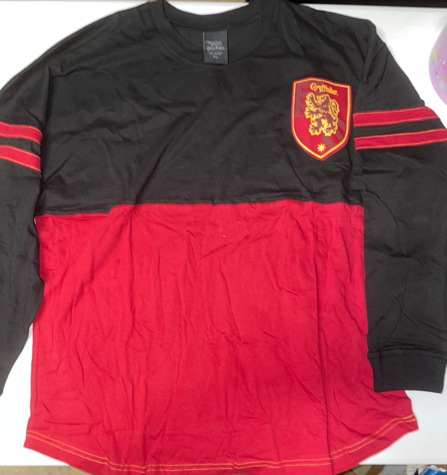 Wizarding World: Unisex Harry Potter Gryffindor Jersey/Wing Long Sleeve Shirt XL