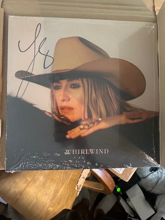 SIGNED SEALED Lainey Wilson Whirlwind White Black Split Vinyl Record - Country