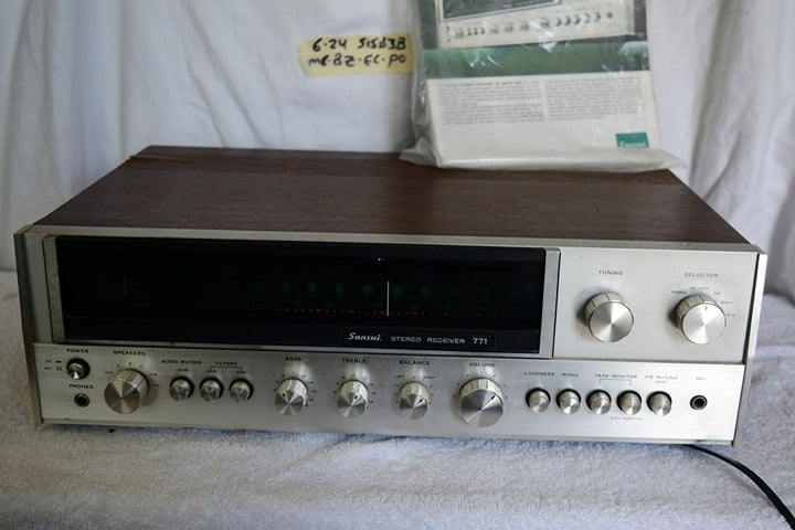 Sansui Stereo Receiver 771 w manual rare tested works AS IS 515b3b