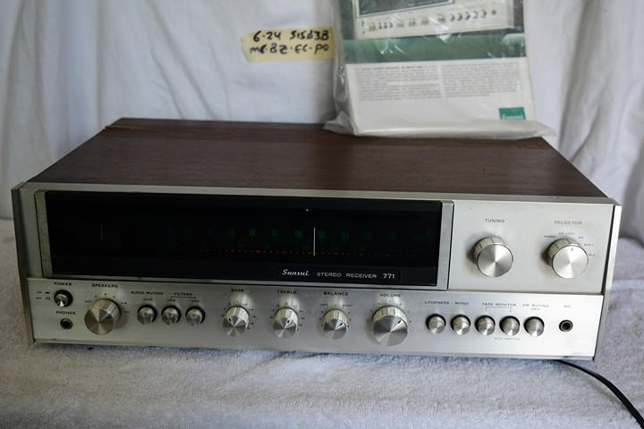 Sansui Stereo Receiver 771 w manual rare tested works AS IS 515b3b
