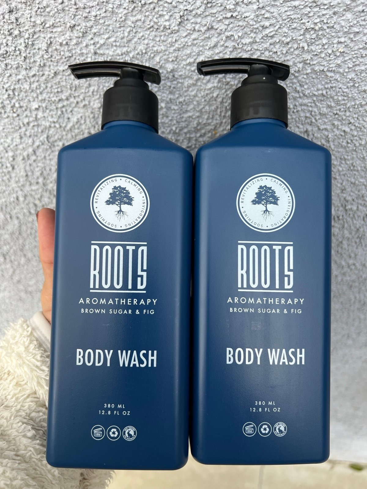 2X ROOTS Aromatherapy BODY WASH Brown Sugar & Fig - 2 BOTTLES