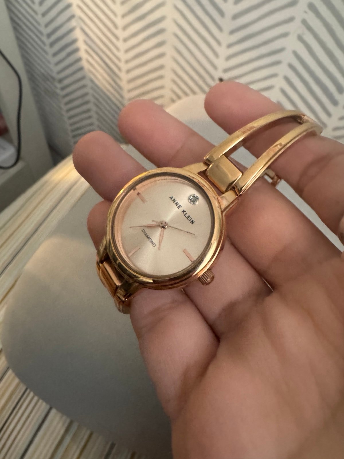 100% Stainless Steel rose gold Authentic Anne Klein watch for women Unused