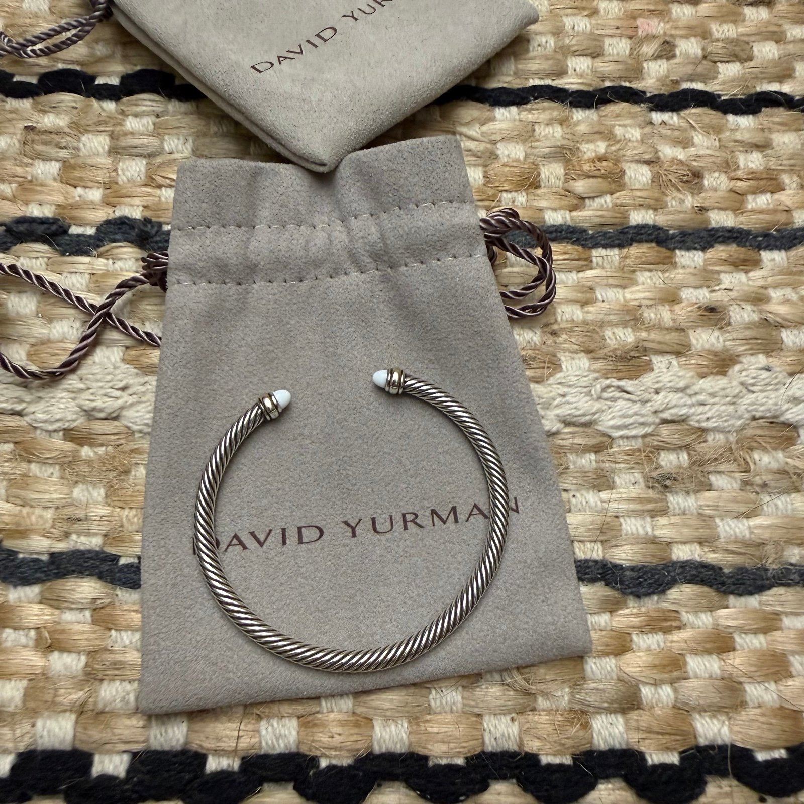 D.Y Sterling Silver & 18k Gold Bracelet