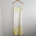 NWT Topshop Satin and Lace Cami Midi Dress Ivory and Lime
