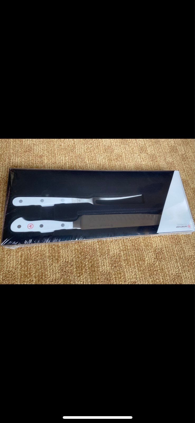 Wusthof Classic 2-Piece Carving Set | Hollow Edge White Handles