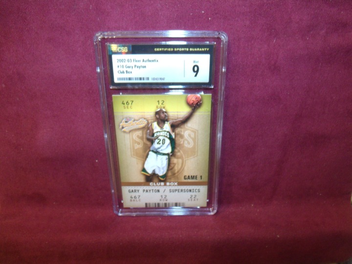 GARY PAYTON 2002-03 FLEER AUTNENTIX CLUB BOX 088/100 #10 CSG 9