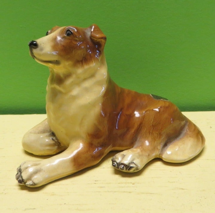 Original Mortens Studio Royal Design Collie Dog Figurine - Free Shipping