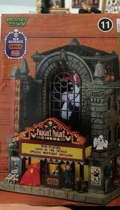 2024 lemax spooky town fright night cinema ready to ship !