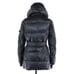 S13 Insulated Down Filled Belted Black Hooded Parka Coat M Puffer Jacket NYC