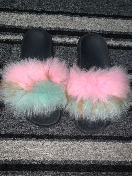 Fluffy summer slippers