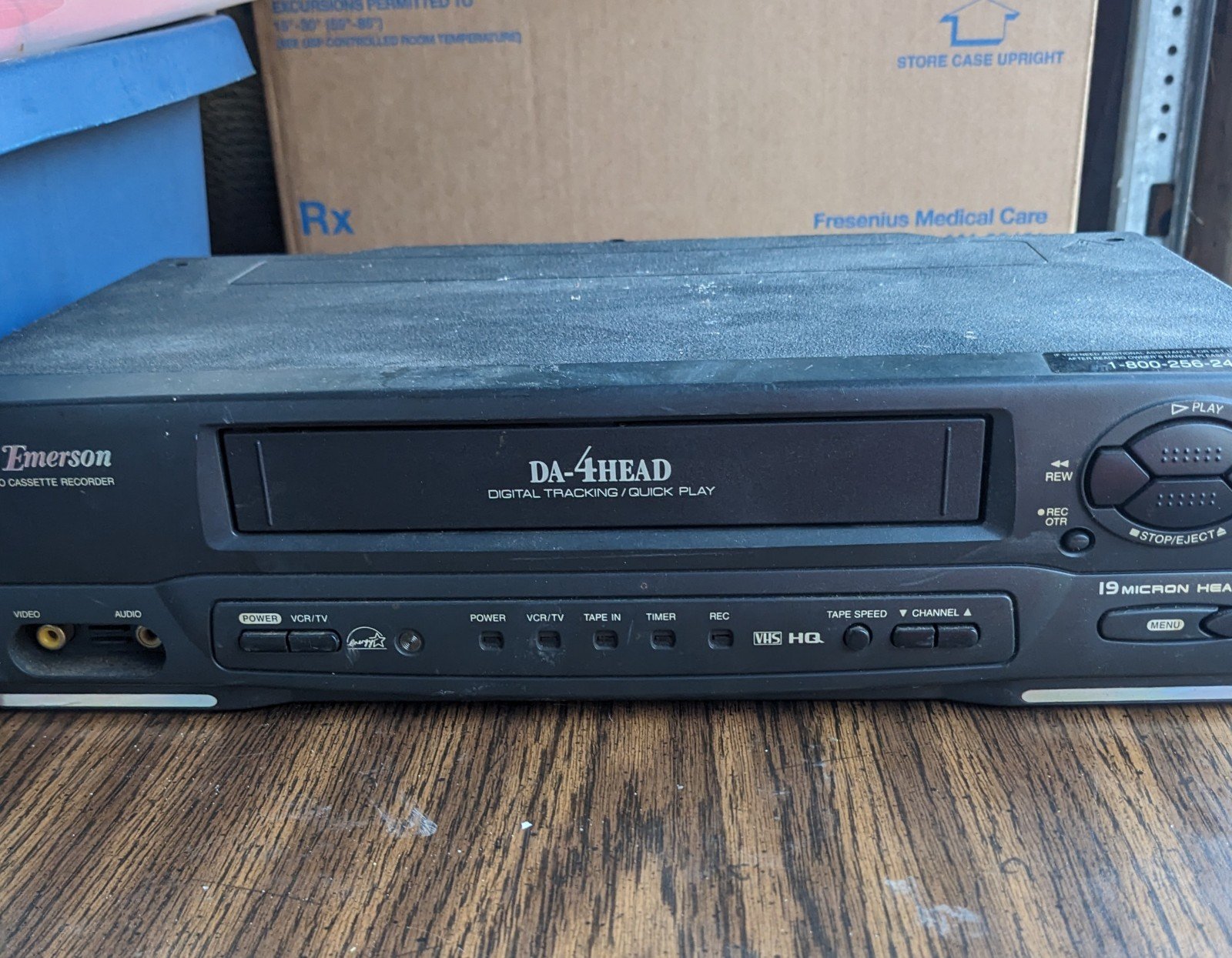 Emerson EWV401B Video Cassette Recorder Player VCR Da-4Head