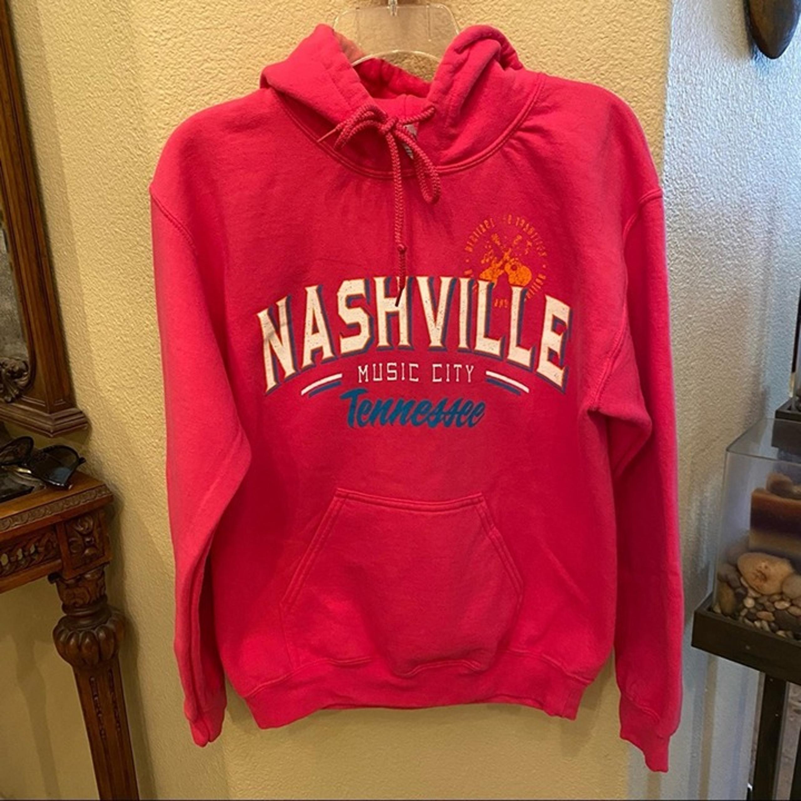 Nashville Music City Pink Hoodie Sweatshirt