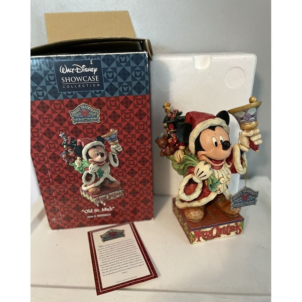 Jim Shore Old St. Mick Mickey mouse figurine Disney traditions Christmas Santa