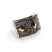925/18K Gold Accented Traditional Balinese Band Ring