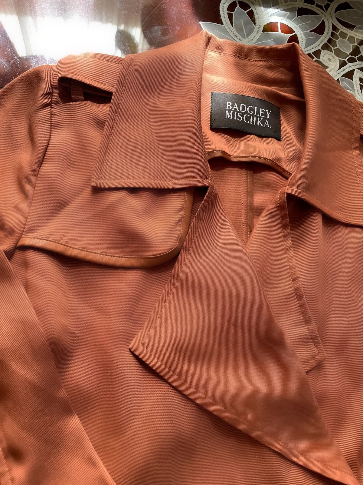 Badgley Mischka trench overcoat