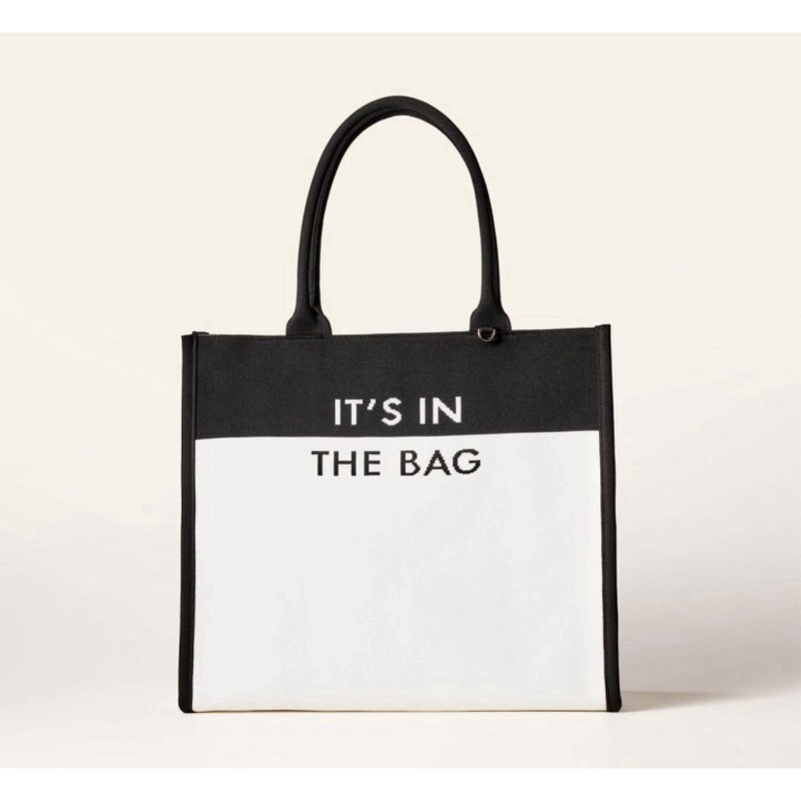 Kate Spade New York x Target Color Block Knit Tote Black/White Roomy Sold Out