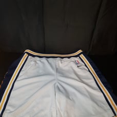 Nike vtg Golden State Warriors Shorts Mens XL 75 White Basketball Mesh Elastic