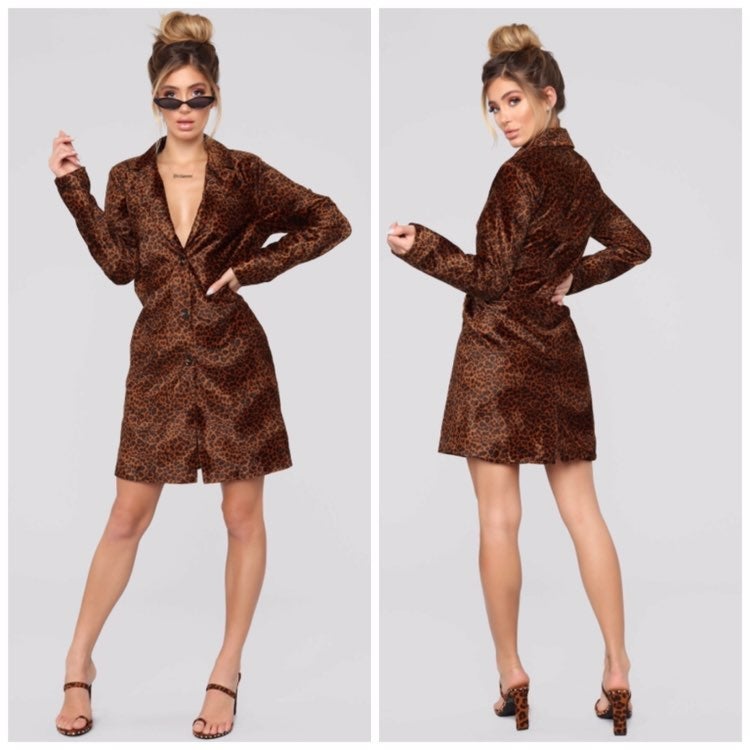 Fashion Nova Leopard Faux Fur Coat NWOT
