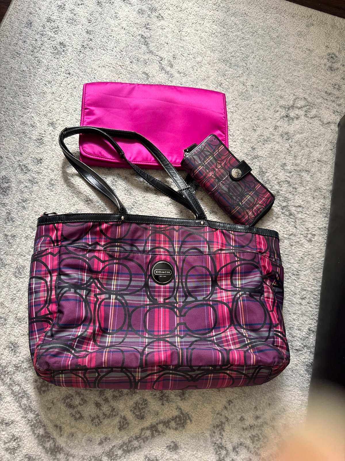 Coach diaper baby bag and matching wallet