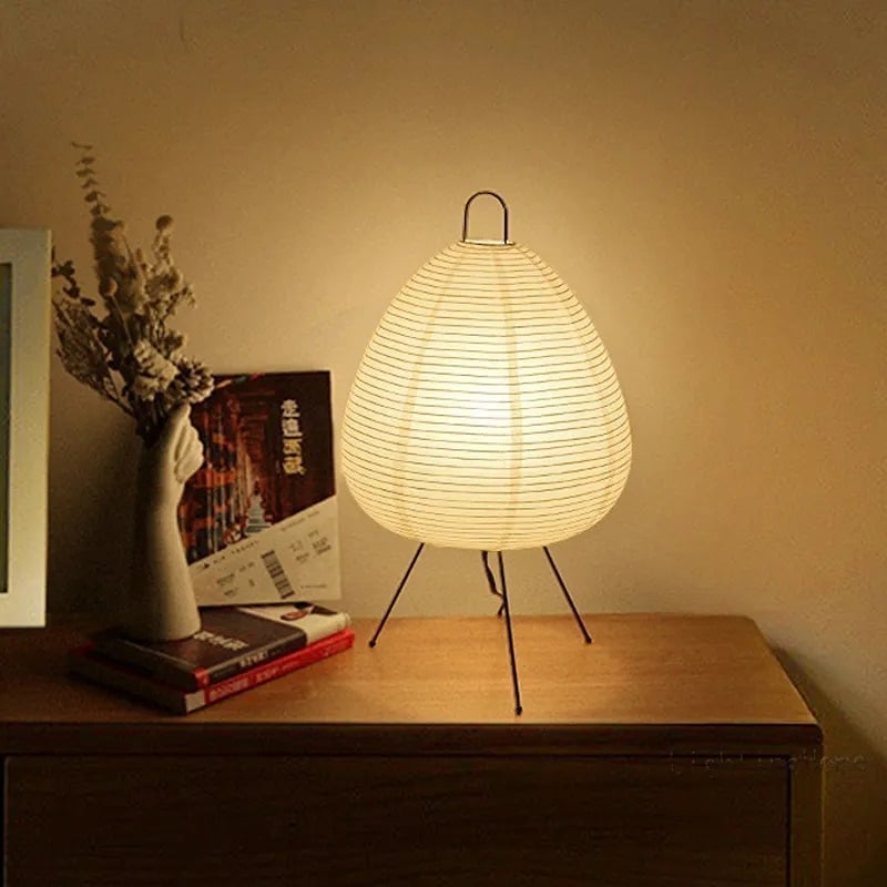 Japanese Design Akari Wabi-sabi Yong Table Lamp Printed Rice Paper Lamp Bedroom