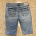 NEW 32 Riley Short Mid Rise Bermuda True Religion Blue Denim Capri Jeans