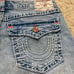 NEW 32 Riley Short Mid Rise Bermuda True Religion Blue Denim Capri Jeans