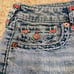 NEW 32 Riley Short Mid Rise Bermuda True Religion Blue Denim Capri Jeans