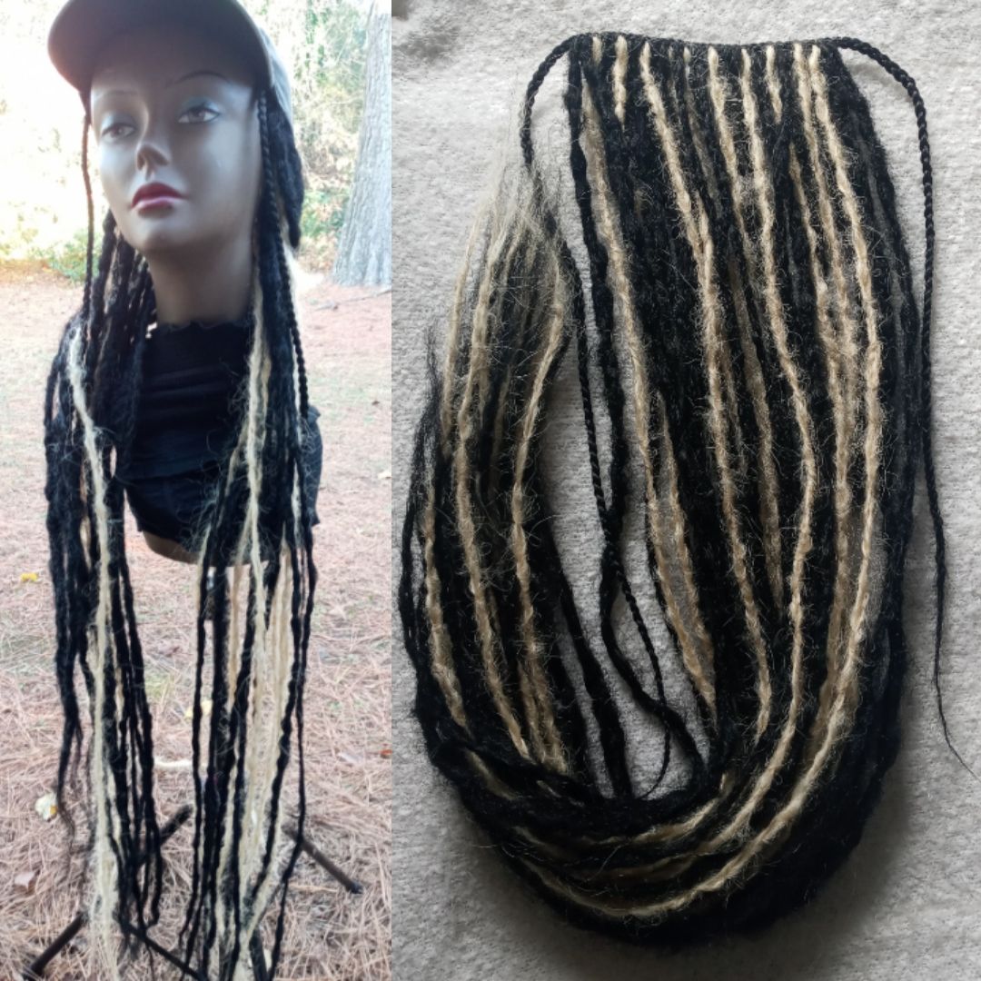 Long blonde ombre tie on dreadlocks