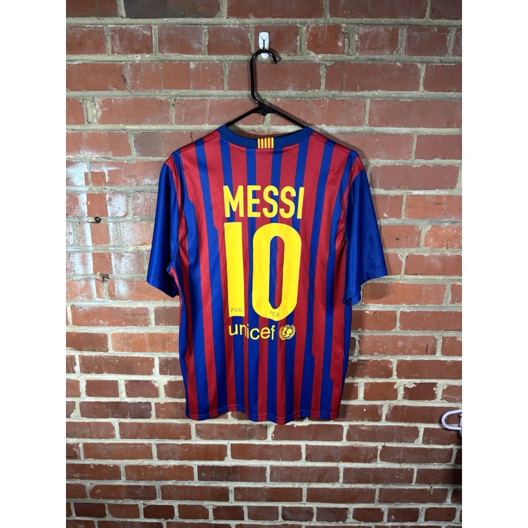 Barcelona 2011-12 Home Shirt Team Store Brand Lionel Messi Jersey Adult Large