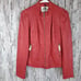 NOS - Made By Johnny MBJ Women's SM Faux Leather RED Zip Up Moto Biker Jacket