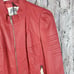 NOS - Made By Johnny MBJ Women's SM Faux Leather RED Zip Up Moto Biker Jacket
