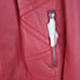 NOS - Made By Johnny MBJ Women's SM Faux Leather RED Zip Up Moto Biker Jacket