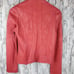 NOS - Made By Johnny MBJ Women's SM Faux Leather RED Zip Up Moto Biker Jacket