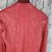 NOS - Made By Johnny MBJ Women's SM Faux Leather RED Zip Up Moto Biker Jacket