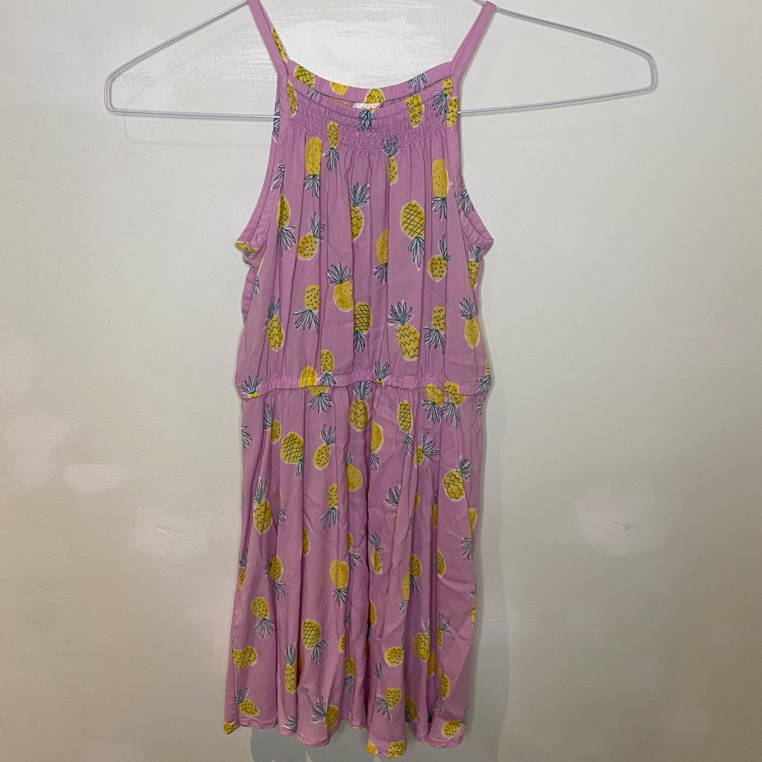Jumping Beans Girls Lavender Pineapple Print Sundress- Size 7