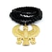 Men Hip Hop Gold Horus Eagle Pendant W/ Wood Rosary Beads Chain Necklace
