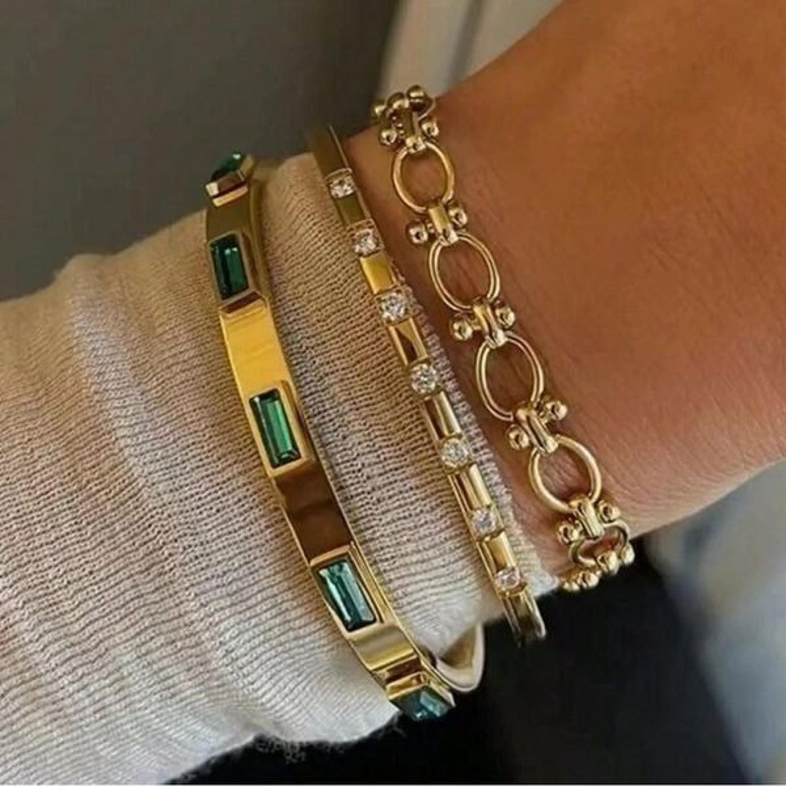 Minimalist link chain bracelet #1370