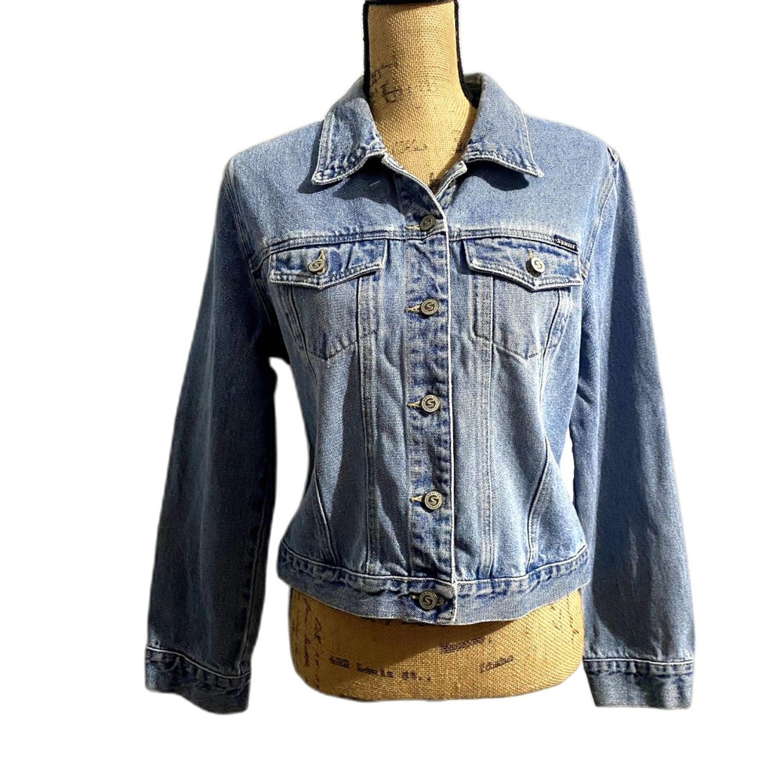 Vintage 90s Squeeze Stephen Hardy Denim Jean Jacket Cotton Size Large