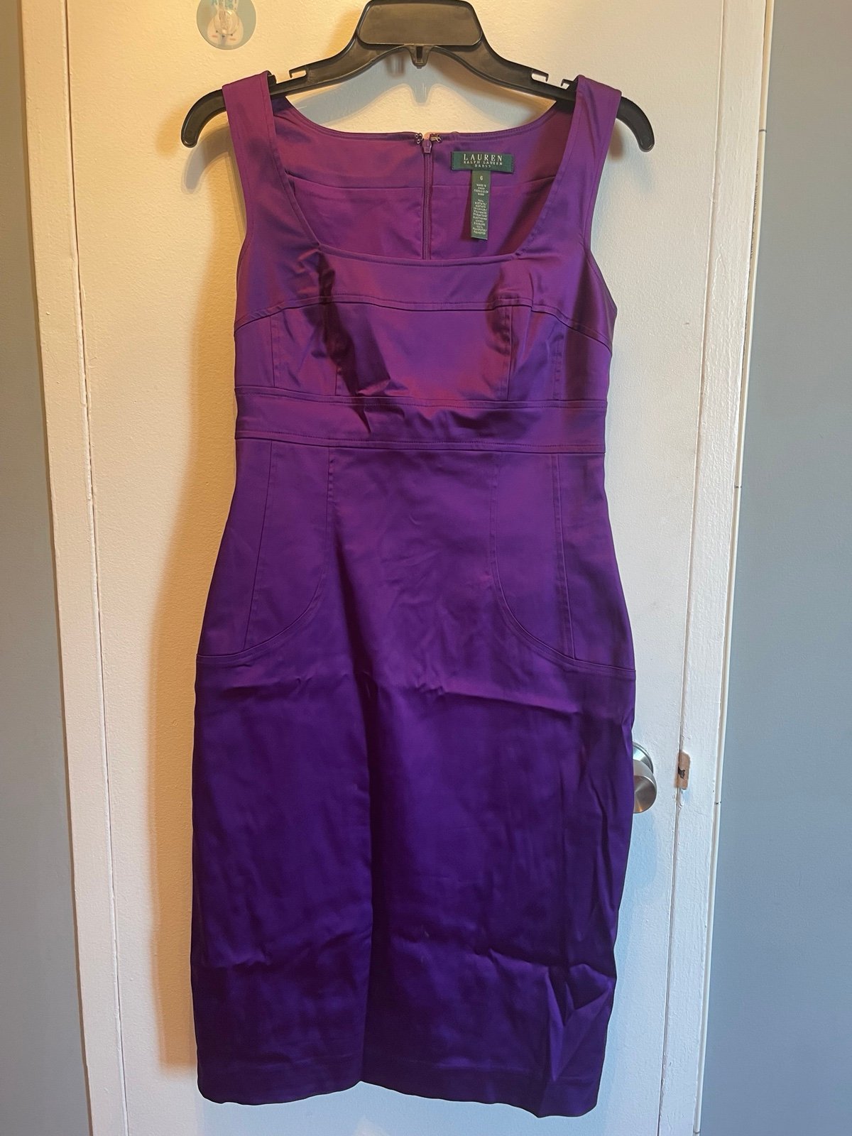 Hot Purple Ralph Lauren Dress Size 6. Looks Very Sexy On!!!