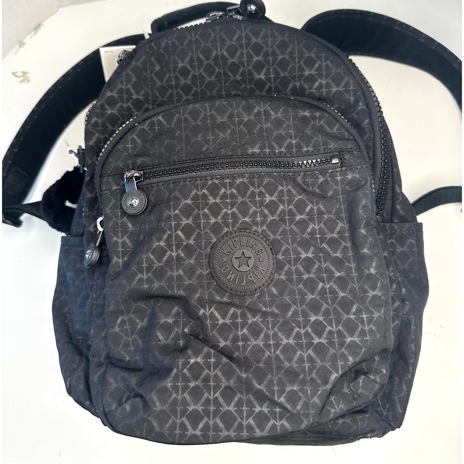 Kipling Seoul Small Tablet Backpack Black NWT and MONKEY key fob