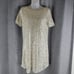 NEW 7 for All Mankind Short Sleeve Sequin Glitter Mini Dress Beige Silver Size S