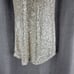 NEW 7 for All Mankind Short Sleeve Sequin Glitter Mini Dress Beige Silver Size S