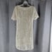 NEW 7 for All Mankind Short Sleeve Sequin Glitter Mini Dress Beige Silver Size S