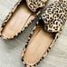 Banana Republic Calf Hair Leopard Animal Print Slip On Moccasins Sz 6